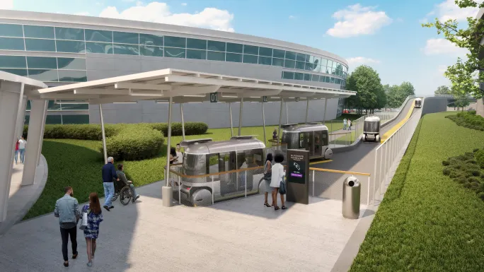 A rendering of Glydways in Atlanta.