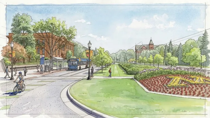 A rendering of Metro Transit's BRT project