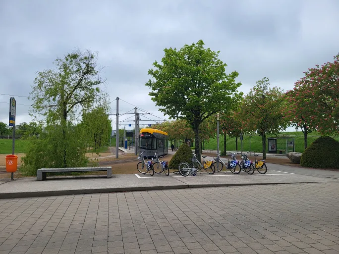 Light rail tram in Leipzig