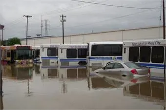 Floodwaters rising at Nashville Metropolitan Transportation Authority.
