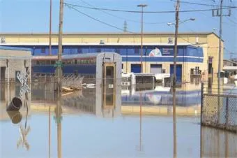 MTA garage and administrative offices during the flooding.