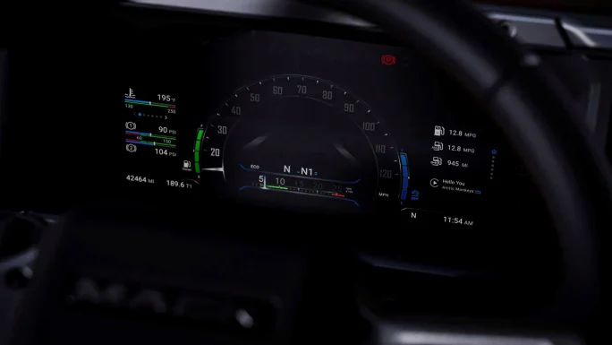 Mack Pioneer dashboard.