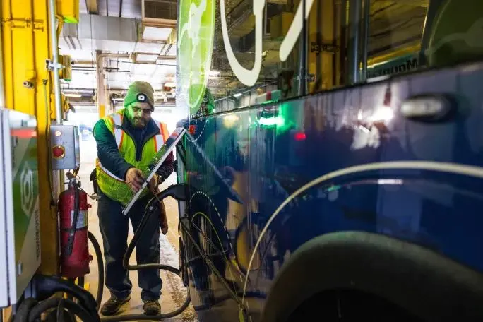 Charging a Mountain Line Bus