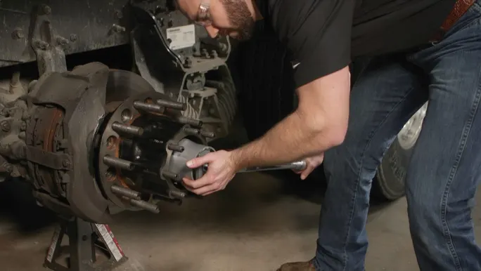 Heavy truck wheel end maintenance.