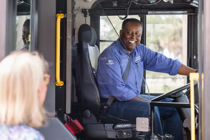 A GoLine bus operator