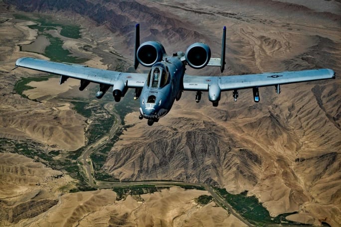 U.S. Air Force A-10 Warthog in flight.