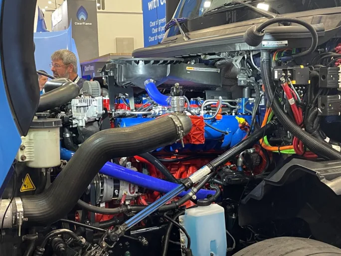 Experimental liquid hydrogen truck engine.