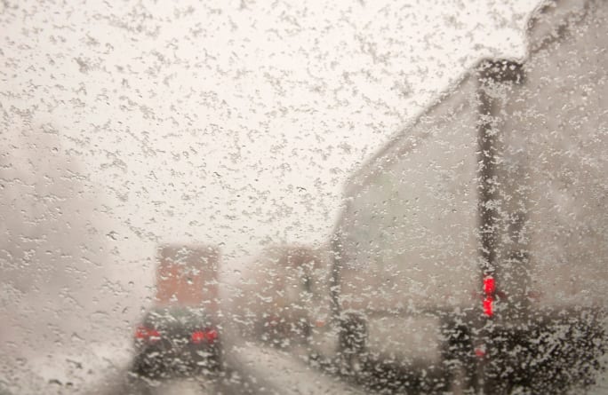 Winter driving.