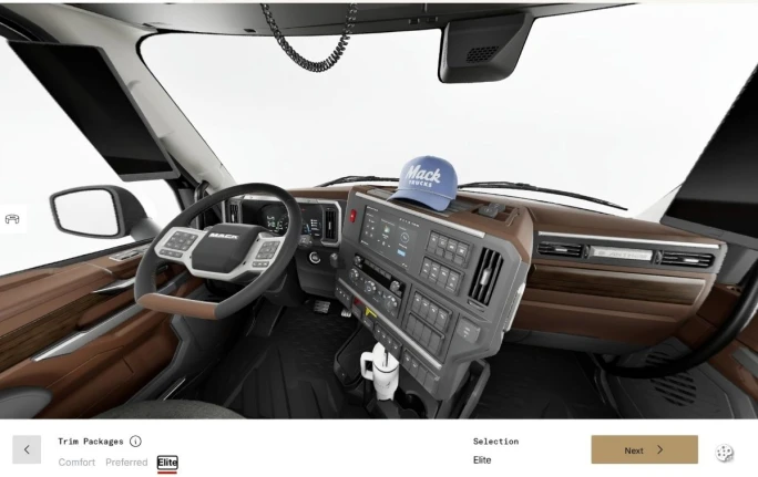 2026 Mack Anthem interior.