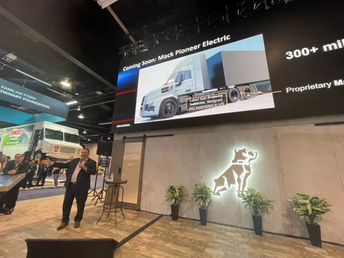 Mack President Jonathan Randall at ACT Expo 2025.