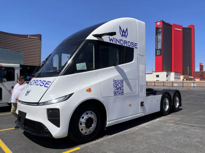 Windrose electric truck at ACT Expo 2024.