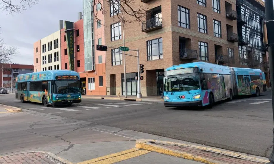 Two ABQ RIDE buses