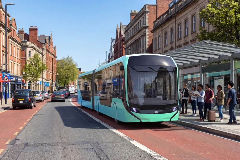 A rendering of Alexander Dennis and Volvo's new electric tram