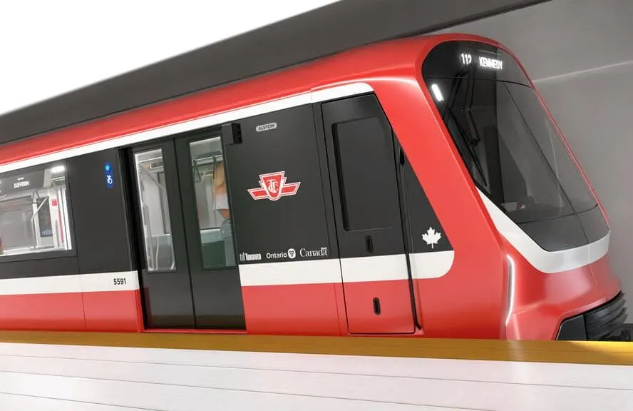A rendering of Alstom's LRV for the Toronto Transit Commission.