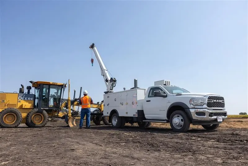 Crane truck.