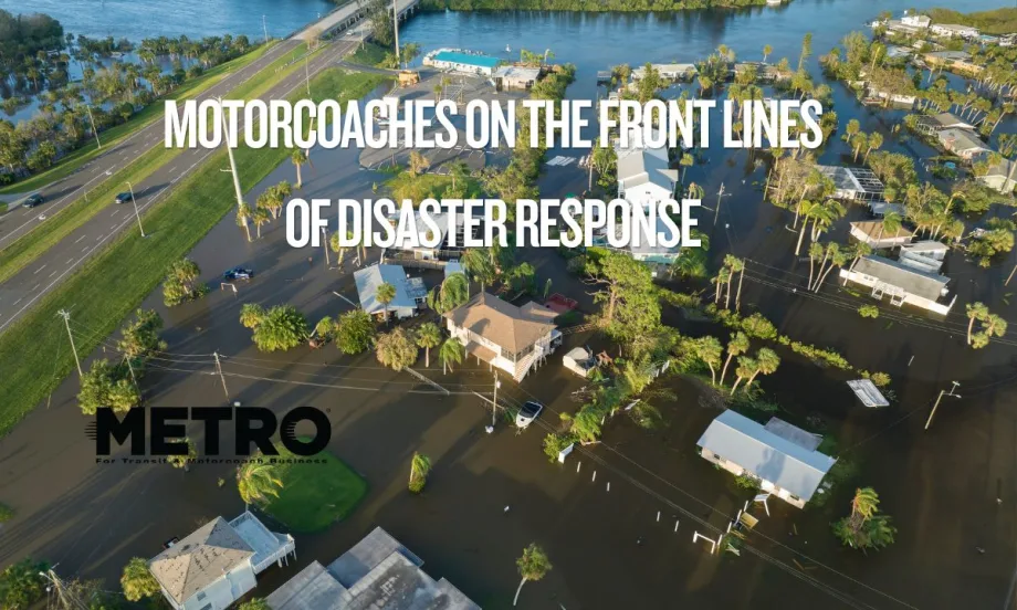 Photo of disaster in neighborhood near a highway