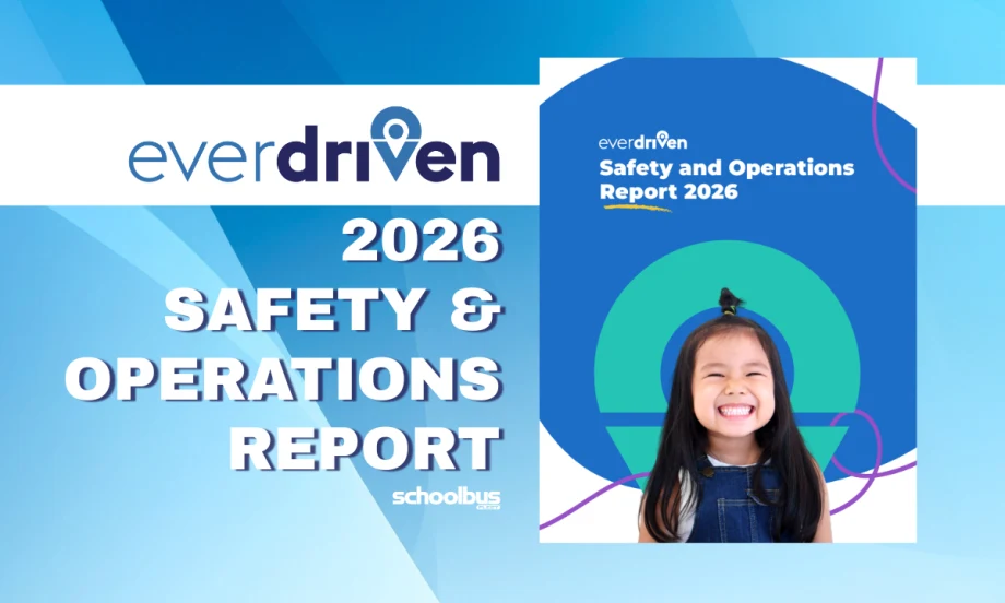 A blue and white graphic with text reading "2026 Safety & Operations Report" with an image of the cover of the report.