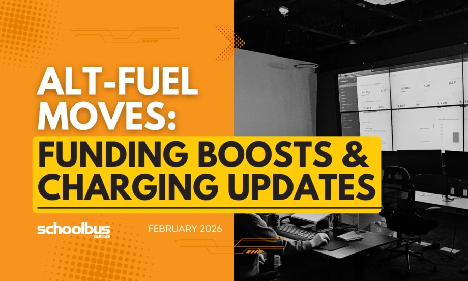 An orange and yellow graphic with a black and white image of InCharge Energy employees working on the management system platform.