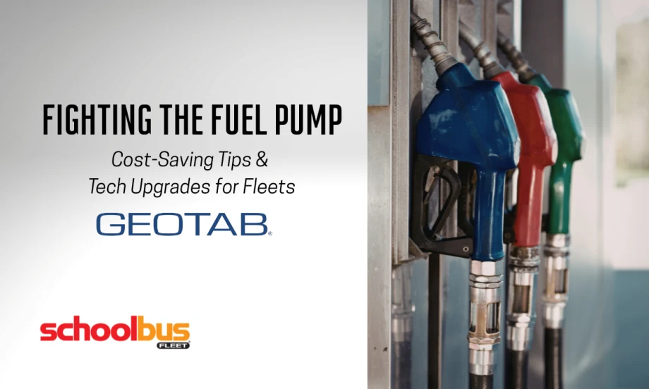 Close-up of fuel pump nozzles at a gas station, representing rising diesel costs and fuel management challenges for school bus fleets.