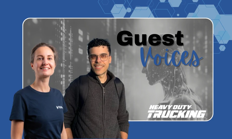 Guest voices column header with AI concept image and photos of a male and female who are the authors
