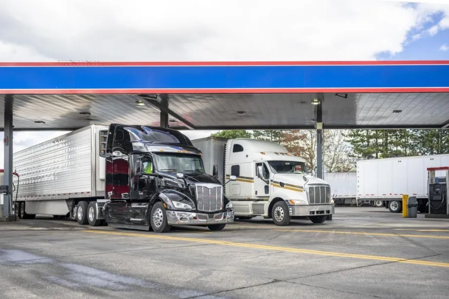 Fueling trucks.