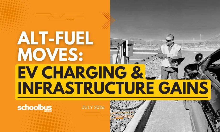 An orange and yellow graphic with a black and white image of an InCharge Energy technician working and text reading "EV Charging & Infrastructure Gains."