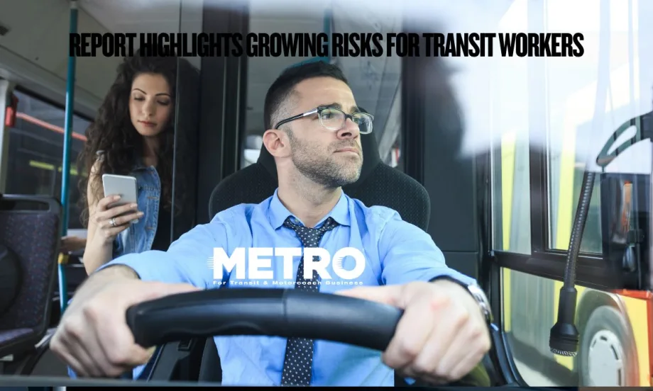 A bus operator behind the wheel