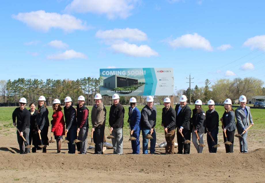 The groundbreaking event for St. Cloud, Minnesota's Metro Bus facility.