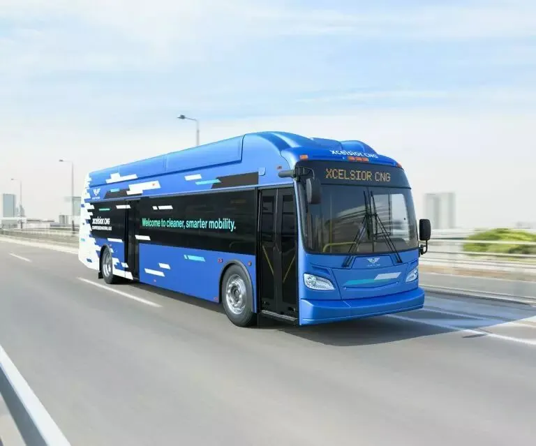 A rendering of a New Flyer CNG bus