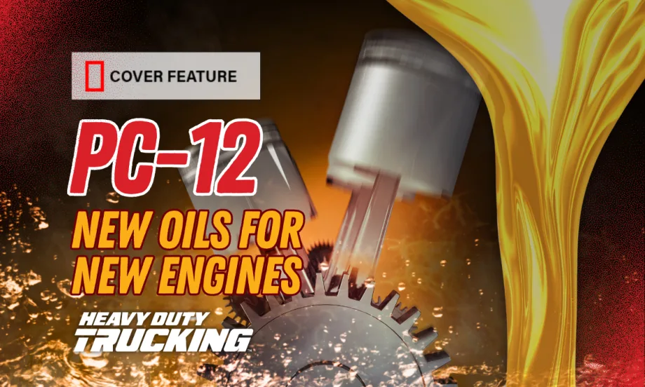 Cover feature graphic showing concept engine oil art