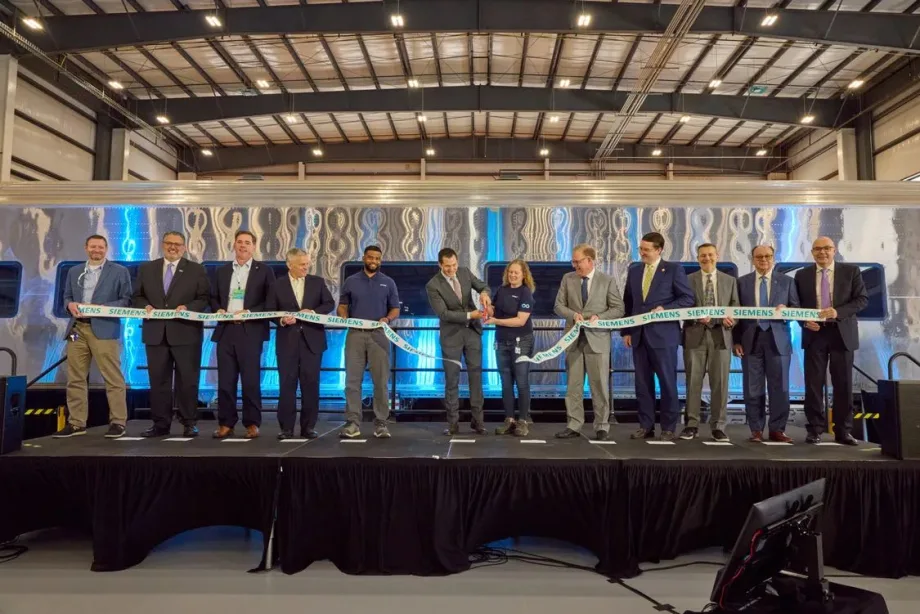 Ribbon cutting at Siemens' new North Carolina facility.
