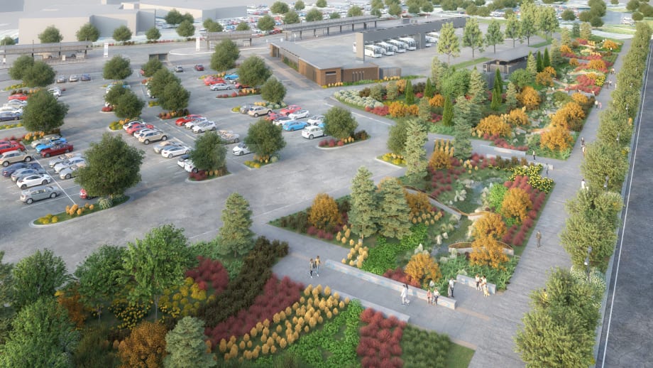 Rendering of Sound Transit's Renton Transit Center