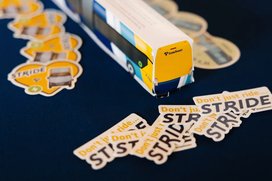 Stickers and a paper bus for S3 bus line