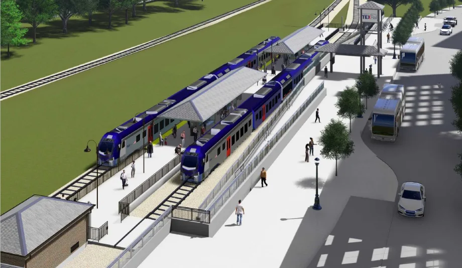 A rendering of Trinity Metro's future station at the Medical Center