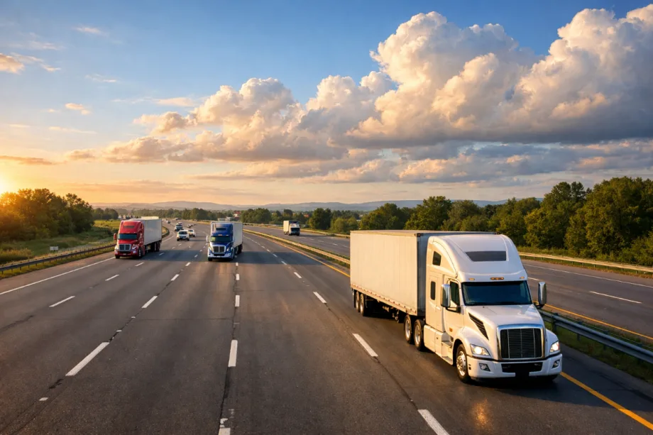American Class 8 tractor-trailers.