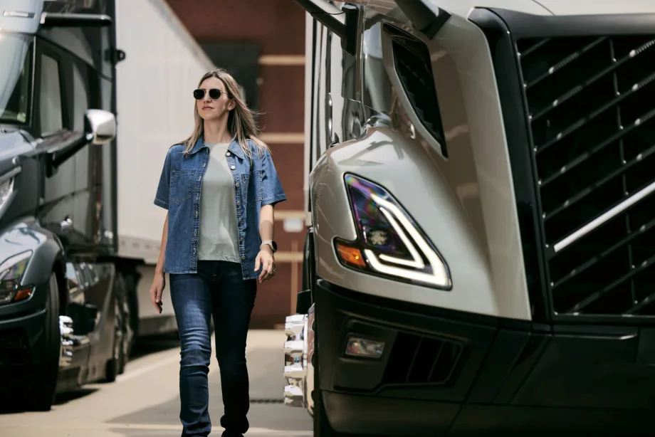 Female truck driver.