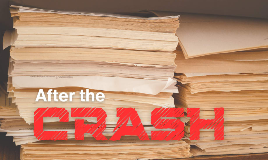 Illustration stacks of messy paperwork