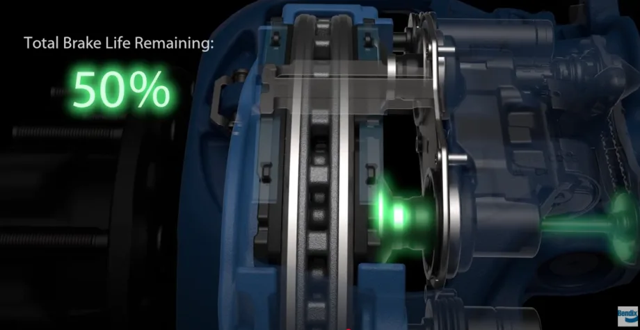 Bendix air disc truck brakes.