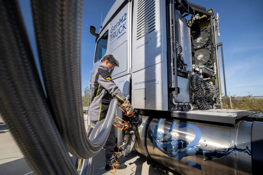 Hydrogen truck in Europe.