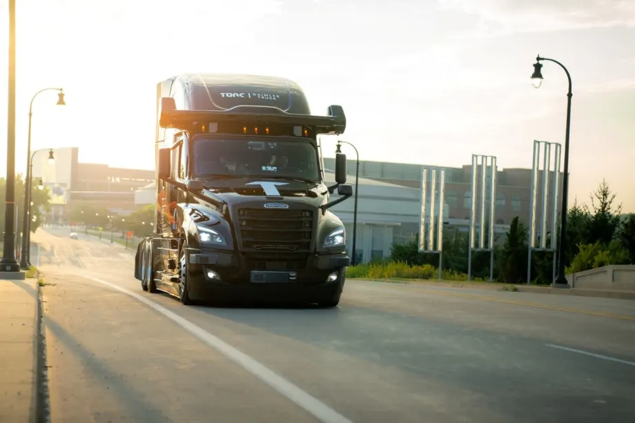 Daimler autonomous truck.