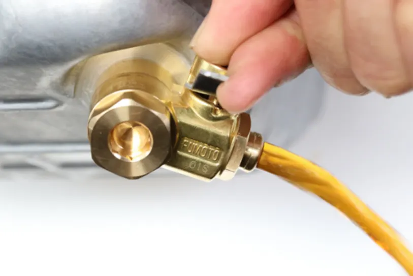 Fumoto Engine Oil Drain Valve Offers Full Range of Motion
