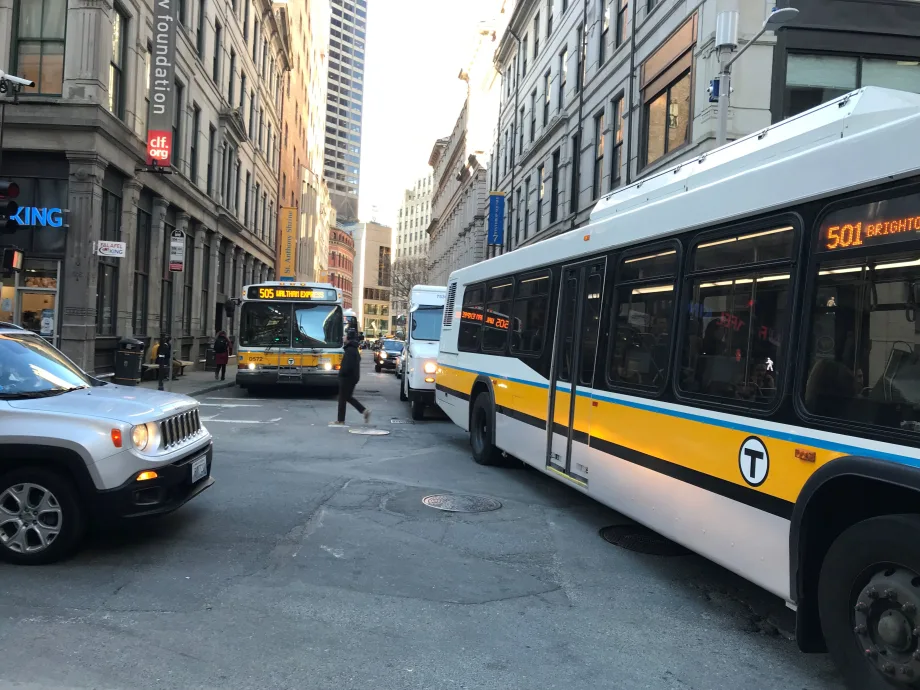 An MBTA bus