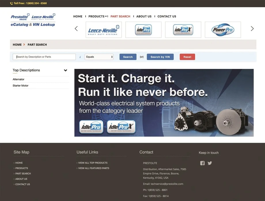 Prestolite Electric Launches VIN Lookup Tool and eCatalog