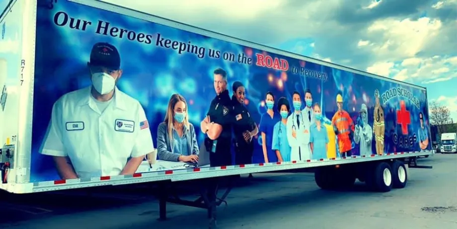 Wrapping a Trailer for COVID’s Everyday Heroes