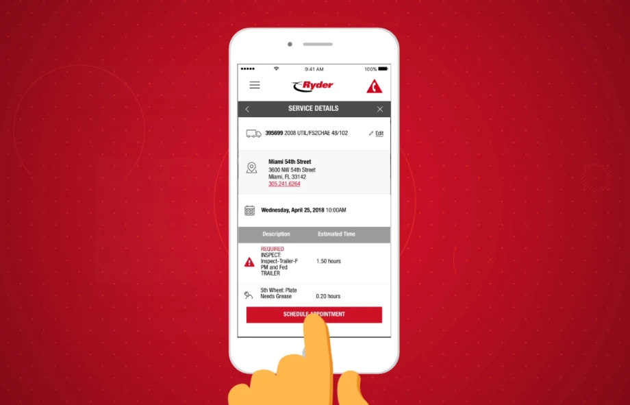 RyderGyde App Helps Fleets Schedule Maintenance
