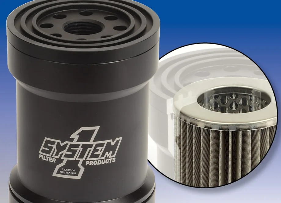 System 1 Offers Cleanable Oil Filter