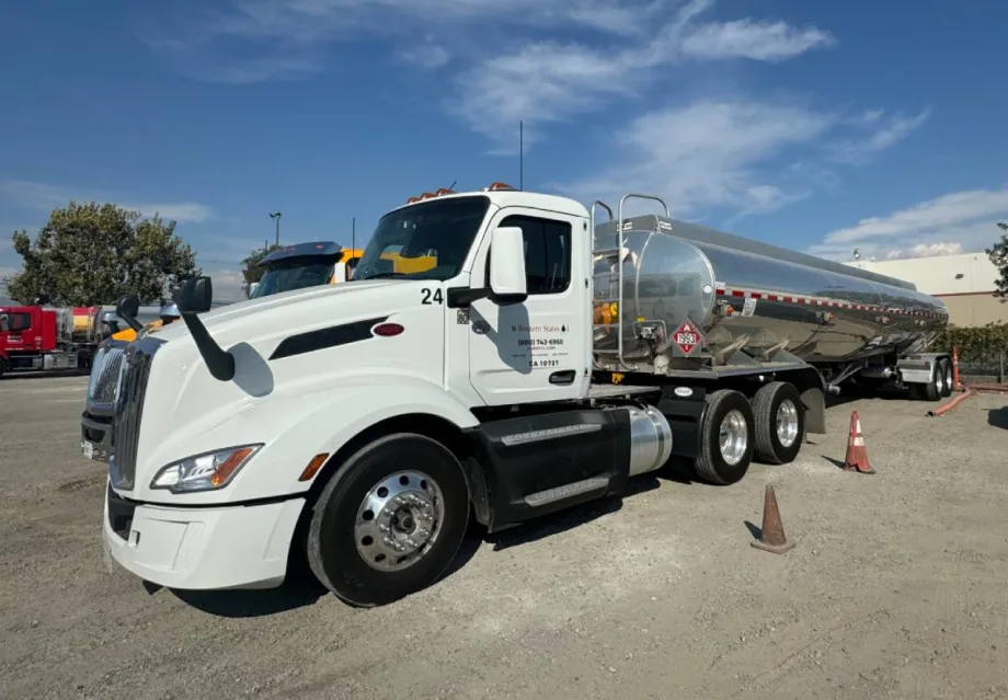 Western States oil tractor pulling a tanker trailer