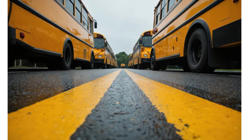 parked school buses