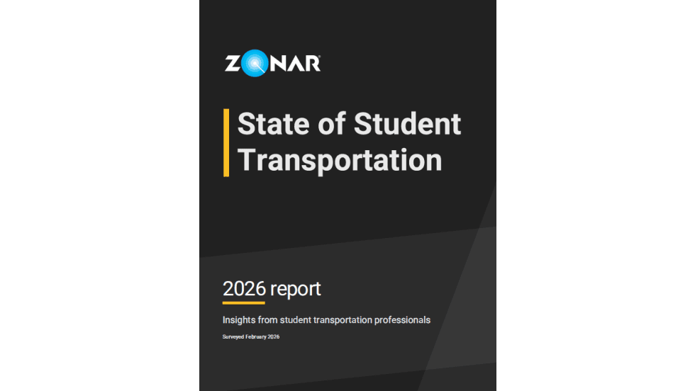Zonar Cover for White Paper Survey Results for 2026 State of Student Transportation