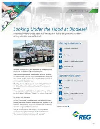 Looking Under the Hood at Biodiesel
